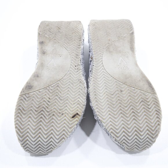 Volatile Silver Leather 2.5" Wedge Heel Thong Sandals - 7 - Picture 7 of 7